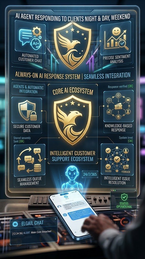 AI agent answering customers day and night