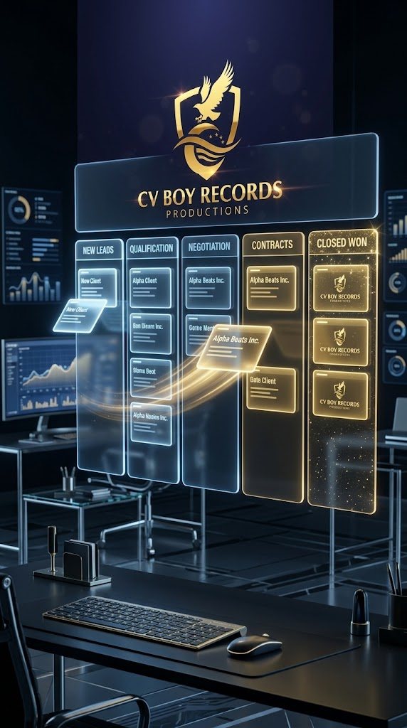CRM pipeline from new leads to closed won